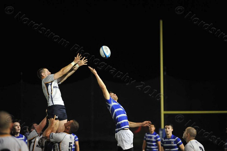 Wheaton Men\'s Rugby vs Mass Maritime.  Photo by Keith Nordstrom